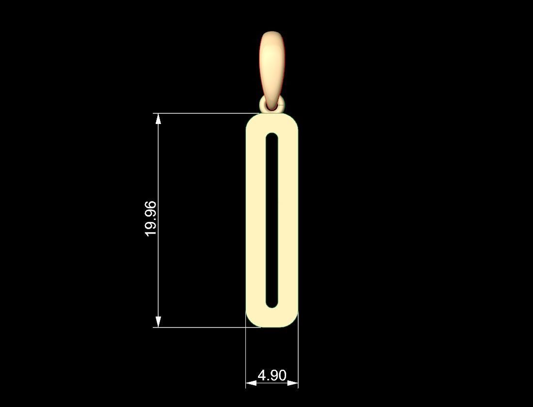 Initial Letters Pendant Kamino Bottom O 3D print model_4