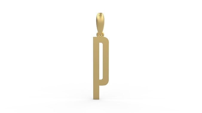 Initial Letters Pendant Kamino Bottom P 3D print model