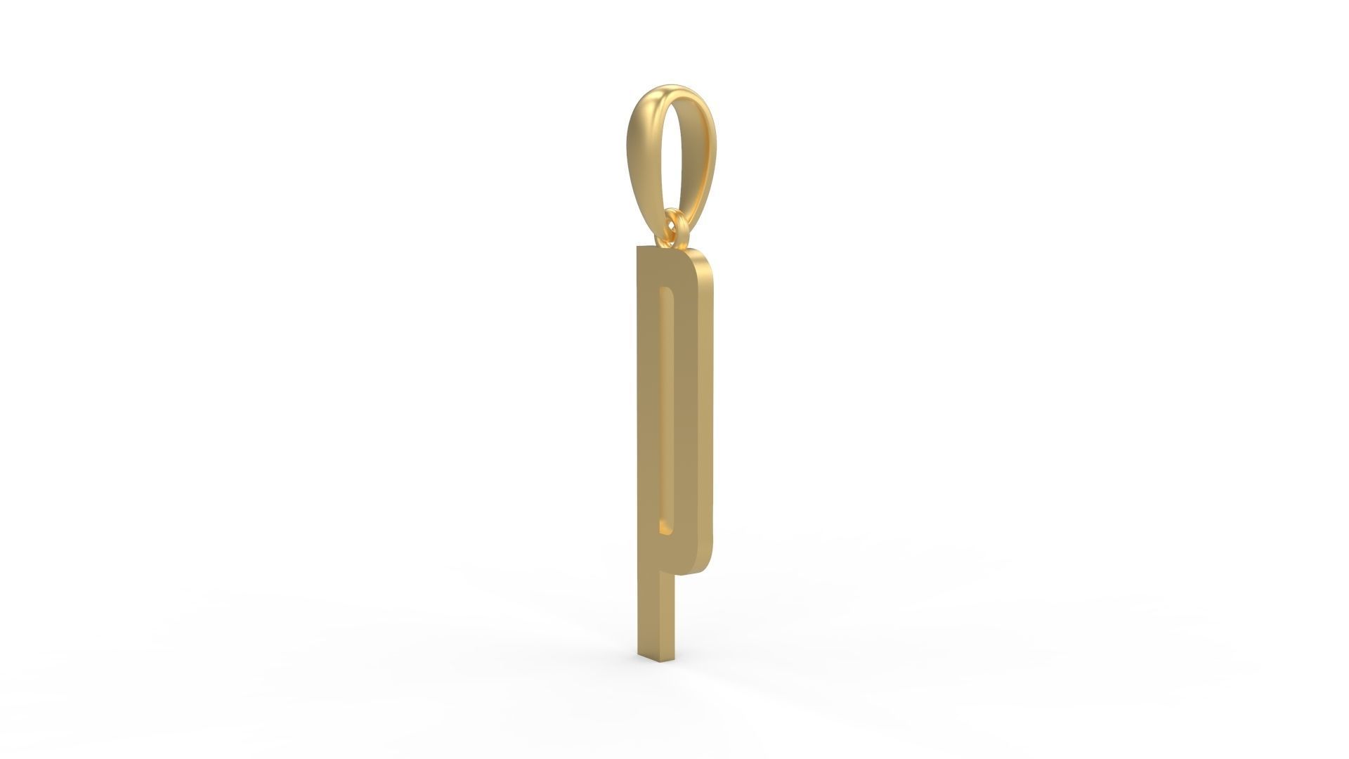 Initial Letters Pendant Kamino Bottom P 3D print model_1