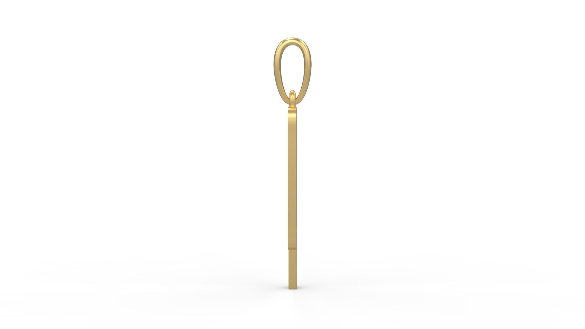 Initial Letters Pendant Kamino Bottom P 3D print model_2