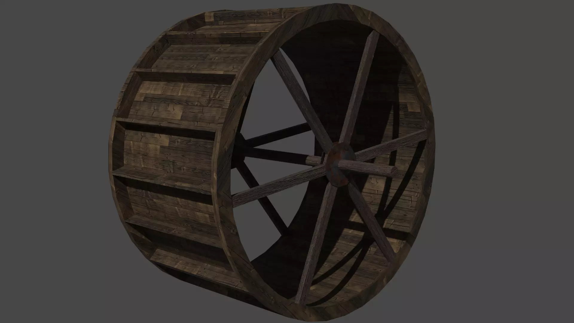 Water Wheel Free low-poly 3D model
