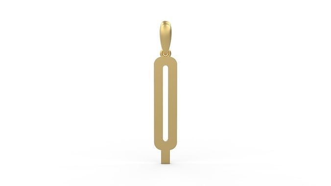 Initial Letters Pendant Kamino Bottom Q 3D print model