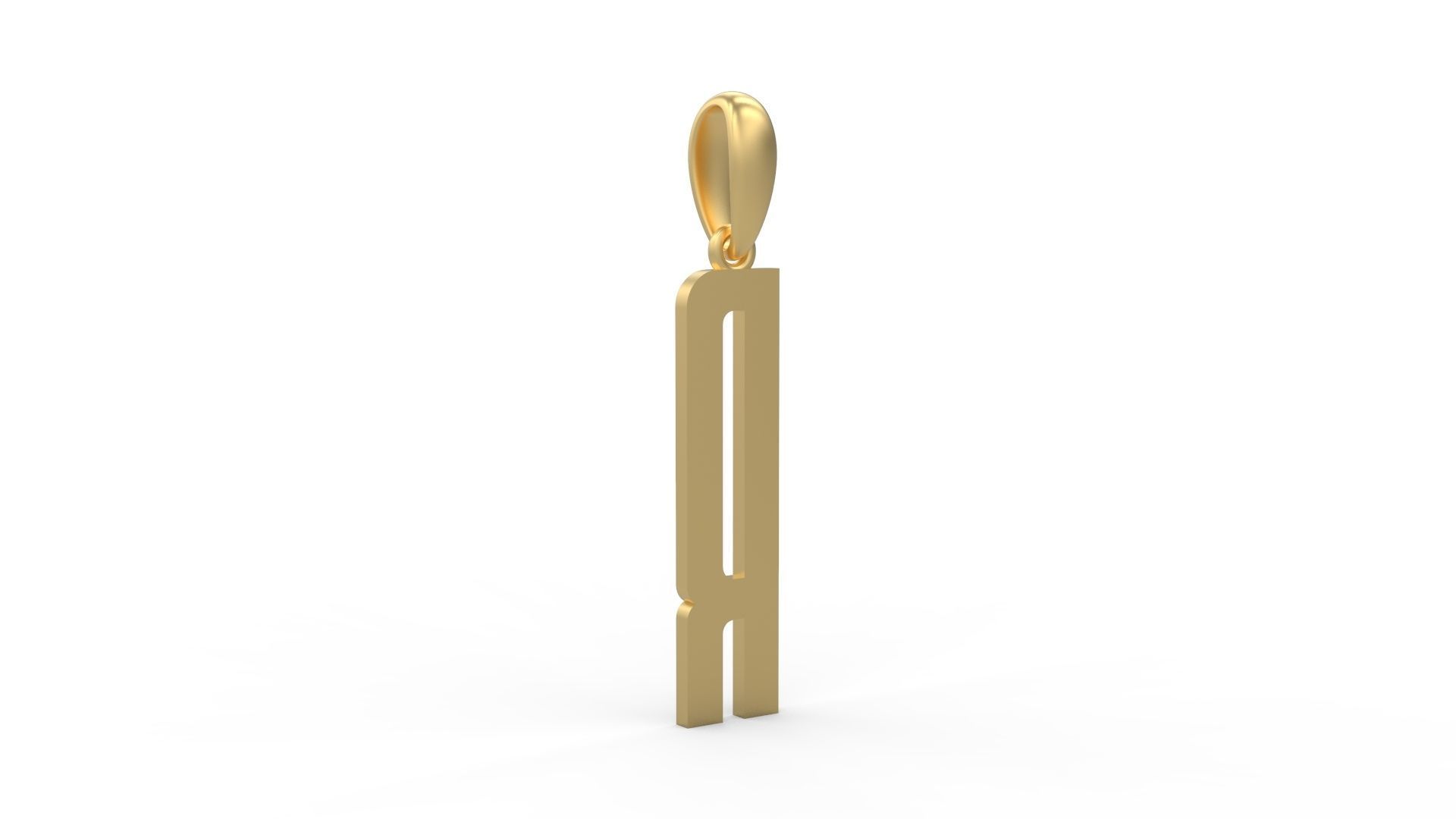 Initial Letters Pendant Kamino Bottom R 3D print model_3