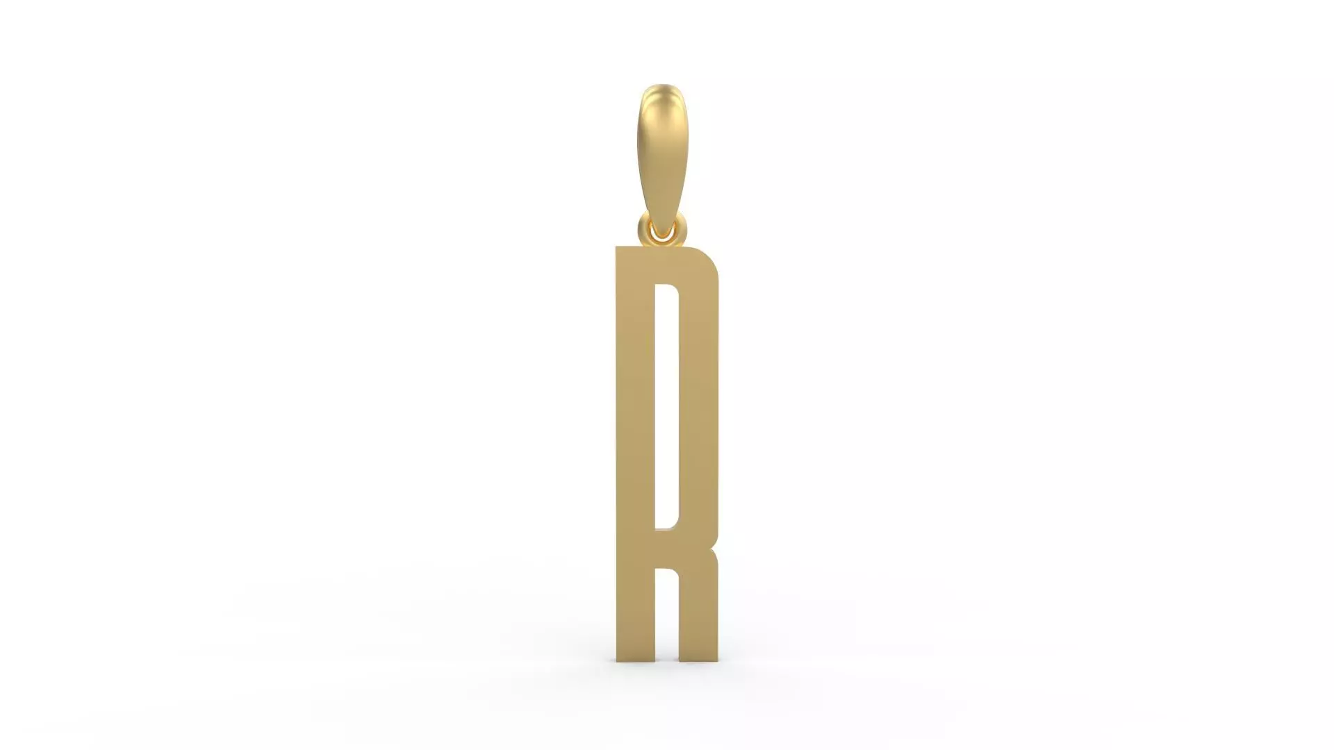 Initial Letters Pendant Kamino Bottom R 3D print model_0