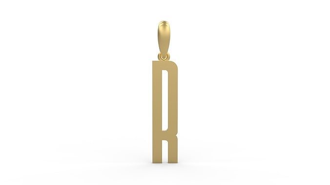 Initial Letters Pendant Kamino Bottom R 3D print model