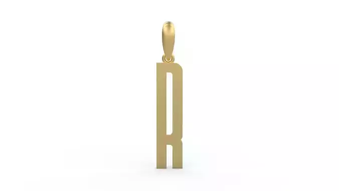 Initial Letters Pendant Kamino Bottom R 3D print model