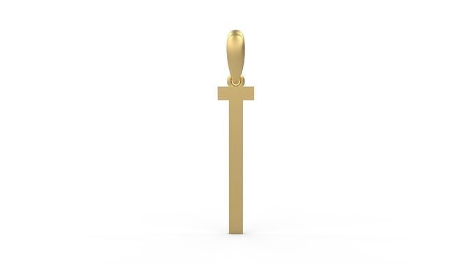 Initial Letters Pendant Kamino Bottom T 3D print model