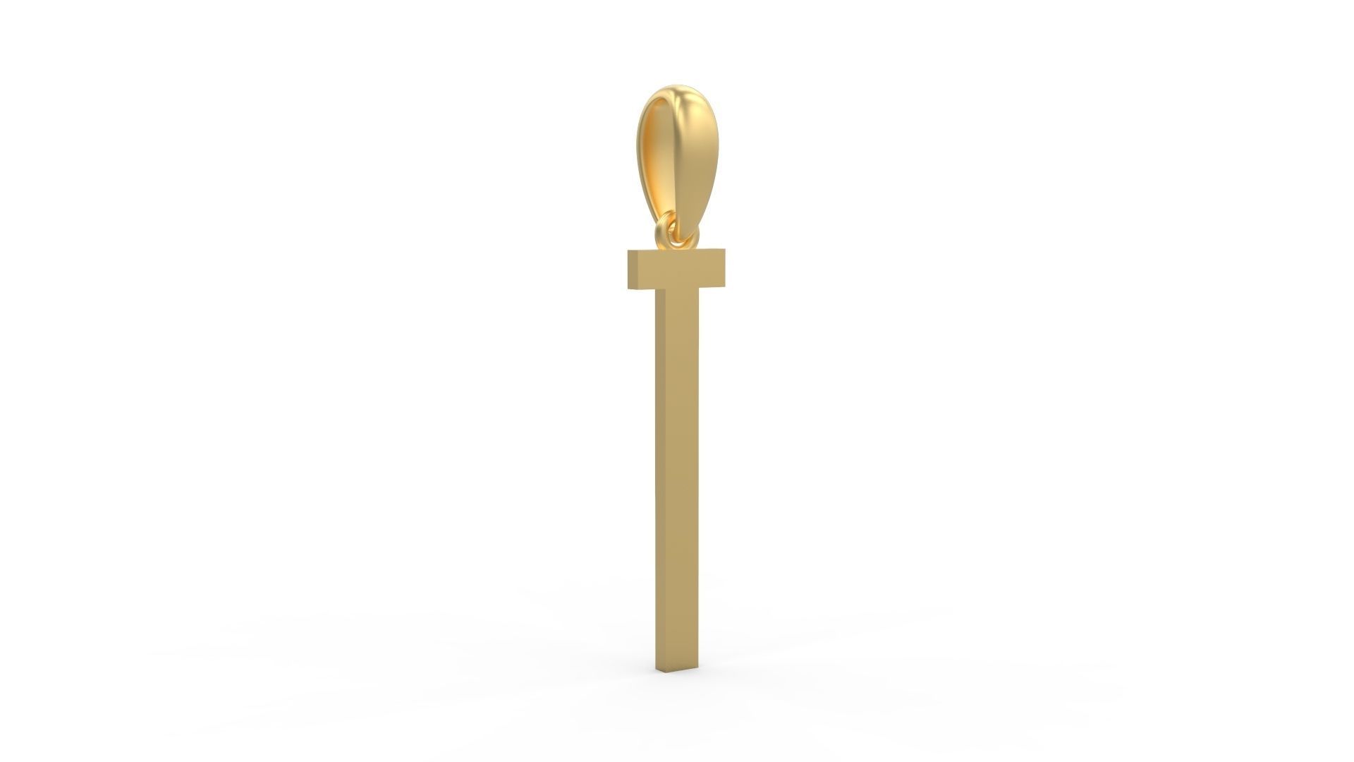 Initial Letters Pendant Kamino Bottom T 3D print model_3