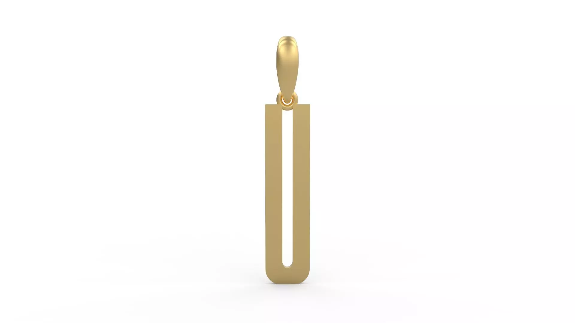 Initial Letters Pendant Kamino Bottom U 3D print model_0