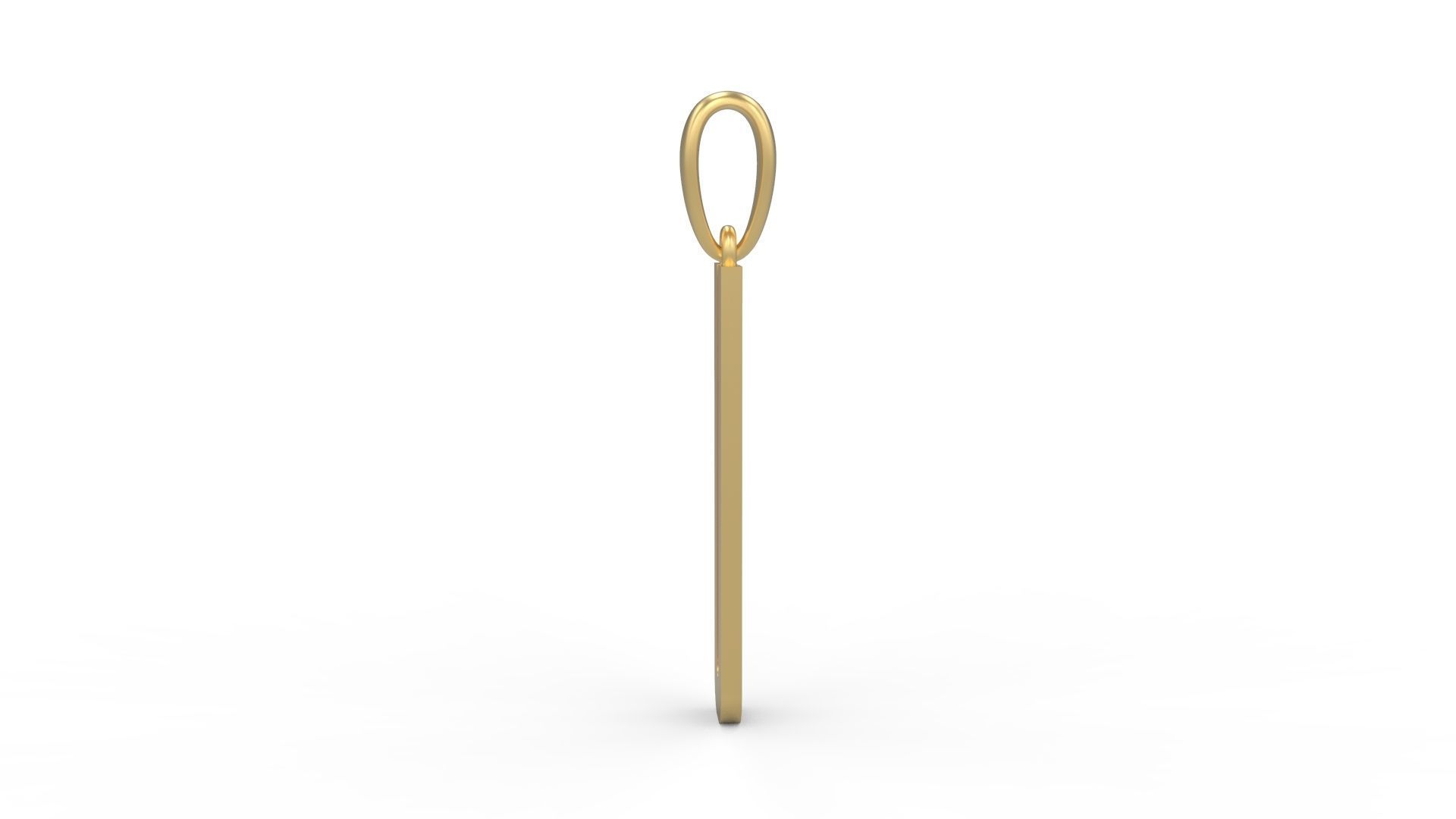 Initial Letters Pendant Kamino Bottom U 3D print model_2