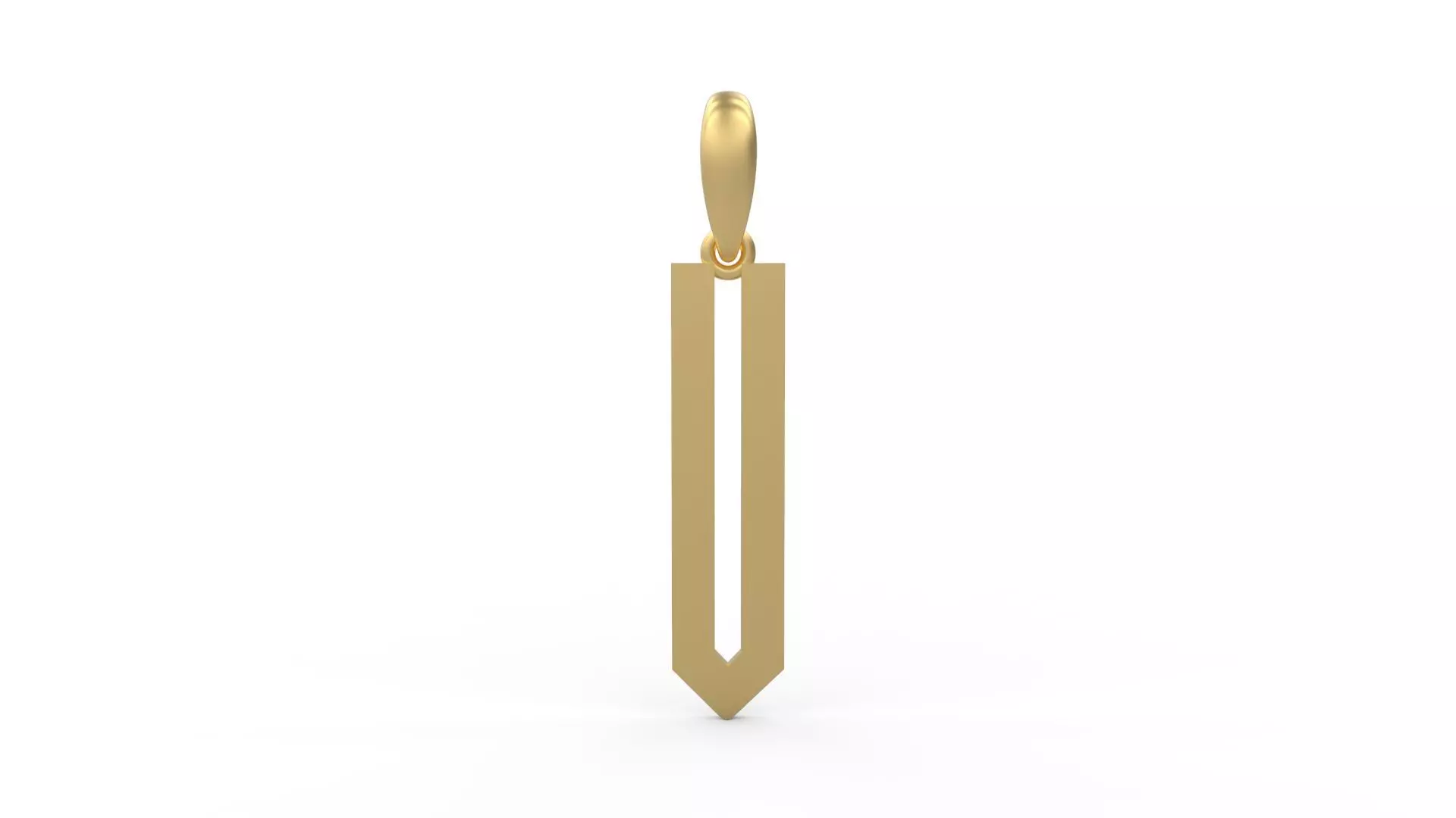 Initial Letters Pendant Kamino Bottom V 3D print model_0