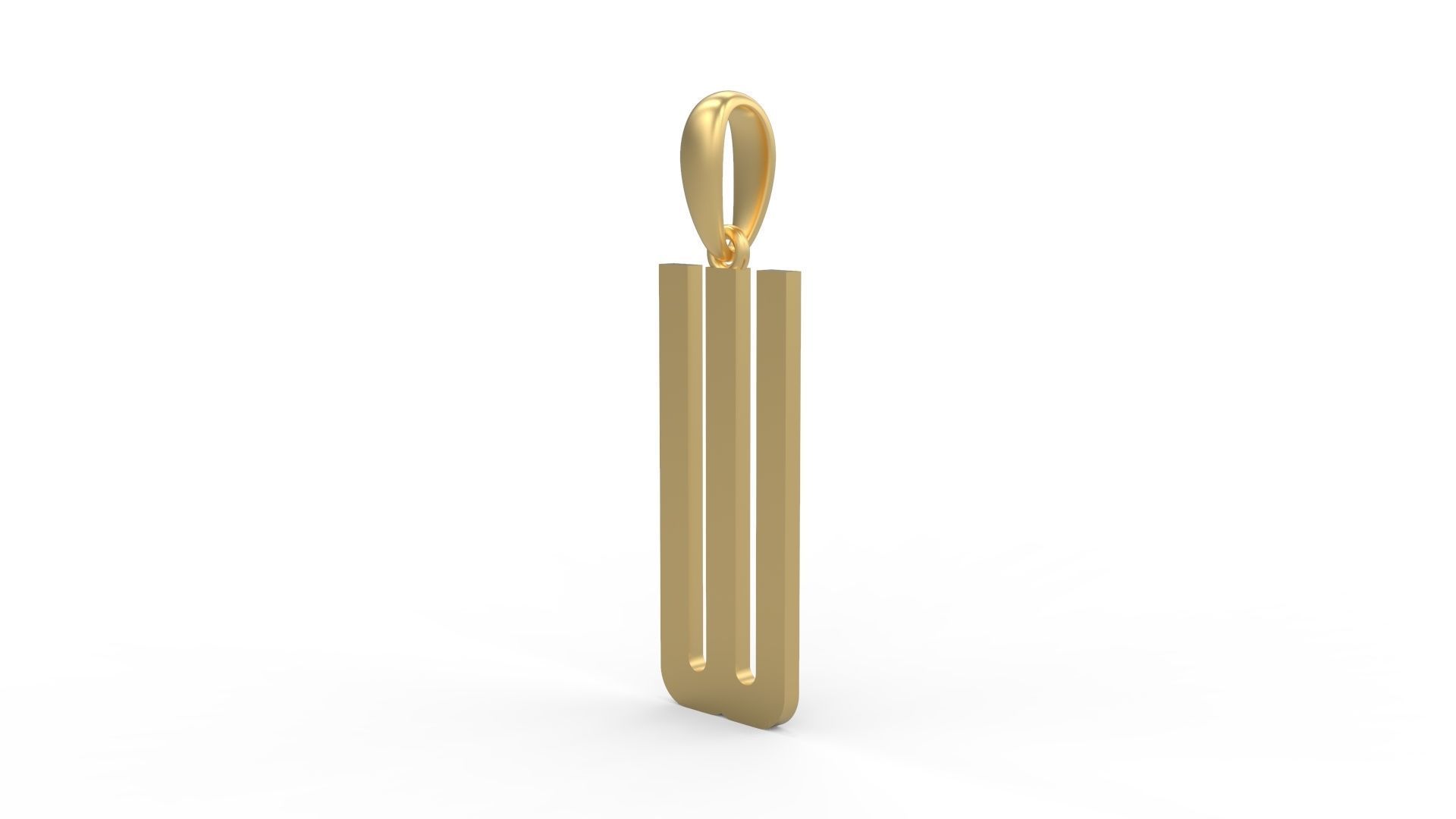 Initial Letters Pendant Kamino Bottom W 3D print model_1