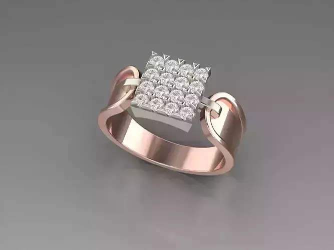 TWO TONE GENTS RING