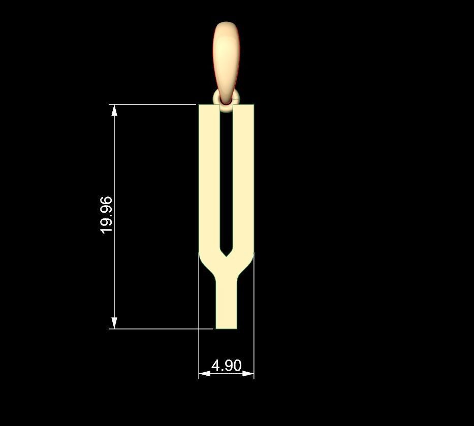 Initial Letters Pendant Kamino Bottom Y 3D print model_4