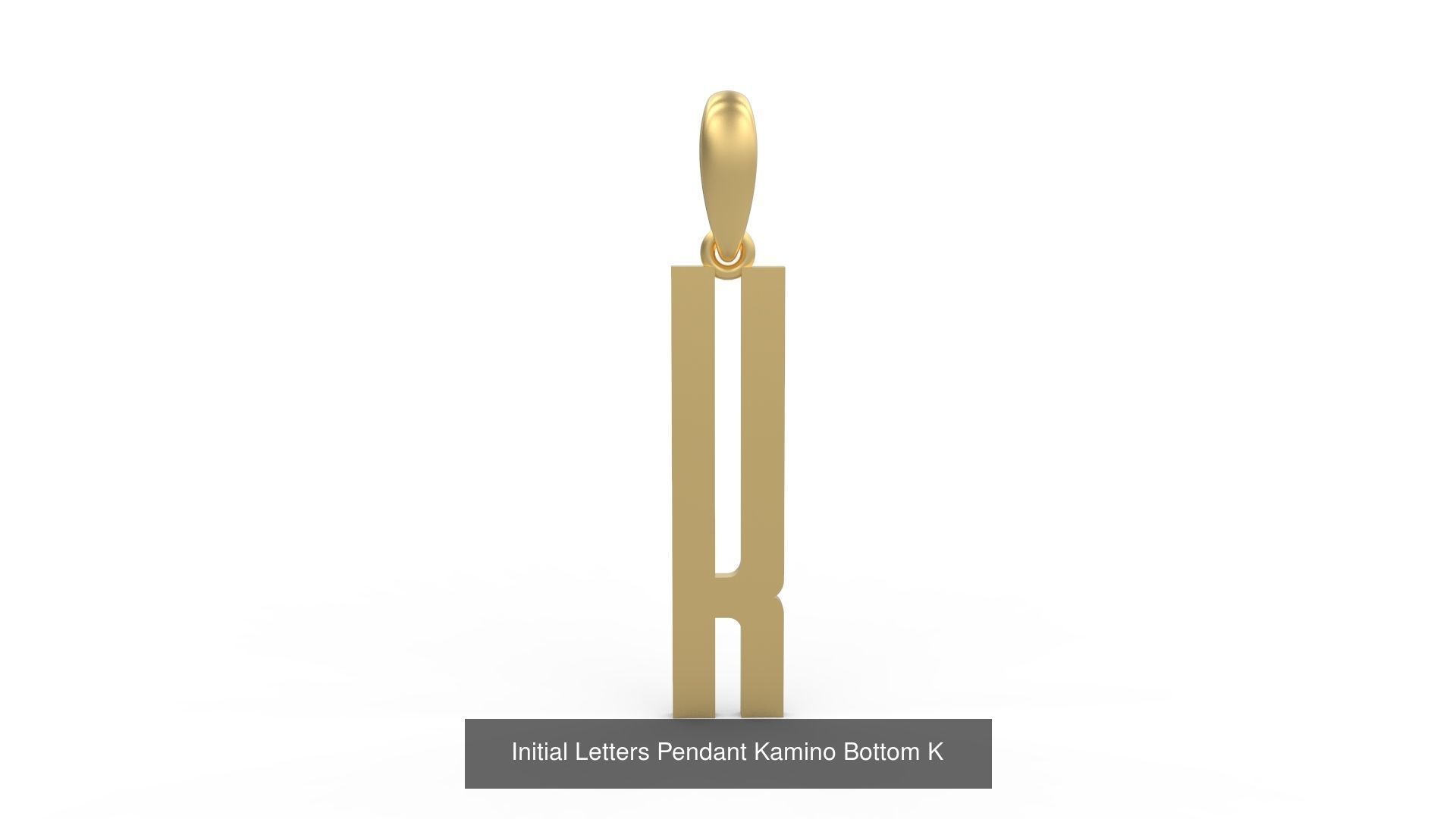 Initial Letters Pendant Alphabets Kamino Bottom 3D Model Collection_13