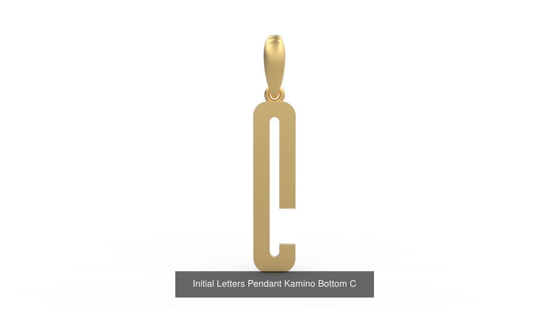 Initial Letters Pendant Alphabets Kamino Bottom 3D Model Collection_5
