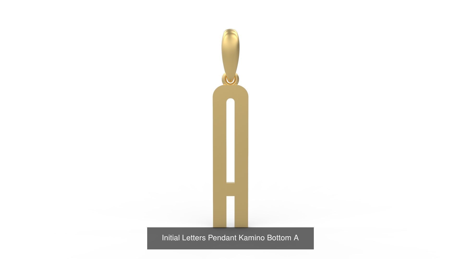 Initial Letters Pendant Alphabets Kamino Bottom 3D Model Collection_3