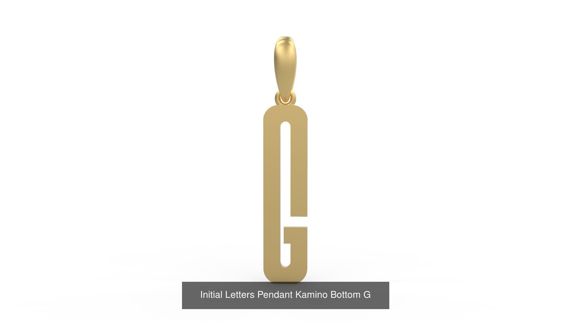Initial Letters Pendant Alphabets Kamino Bottom 3D Model Collection_9