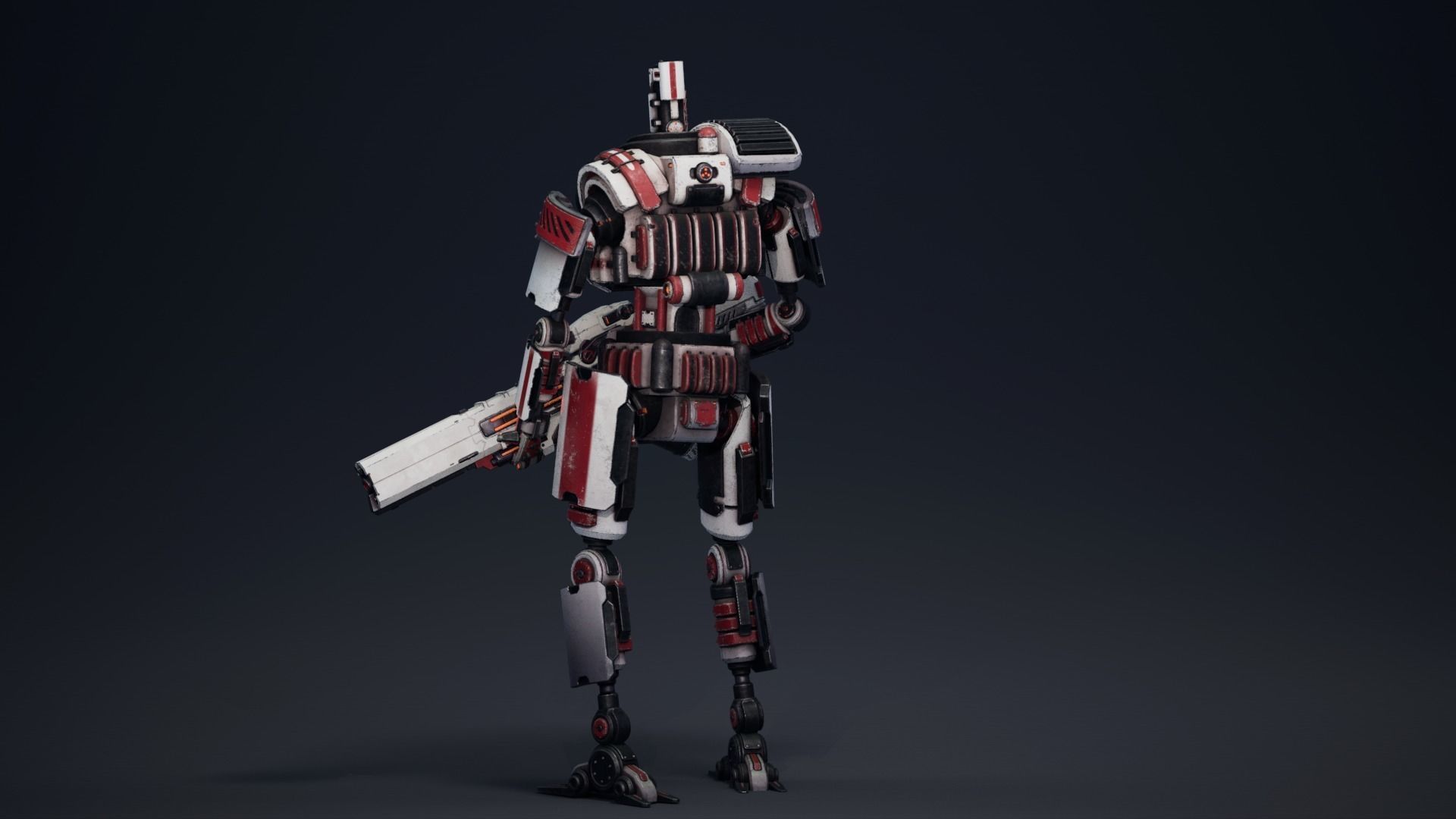 Etasphera01 robot with gun Low-poly 3D model_12