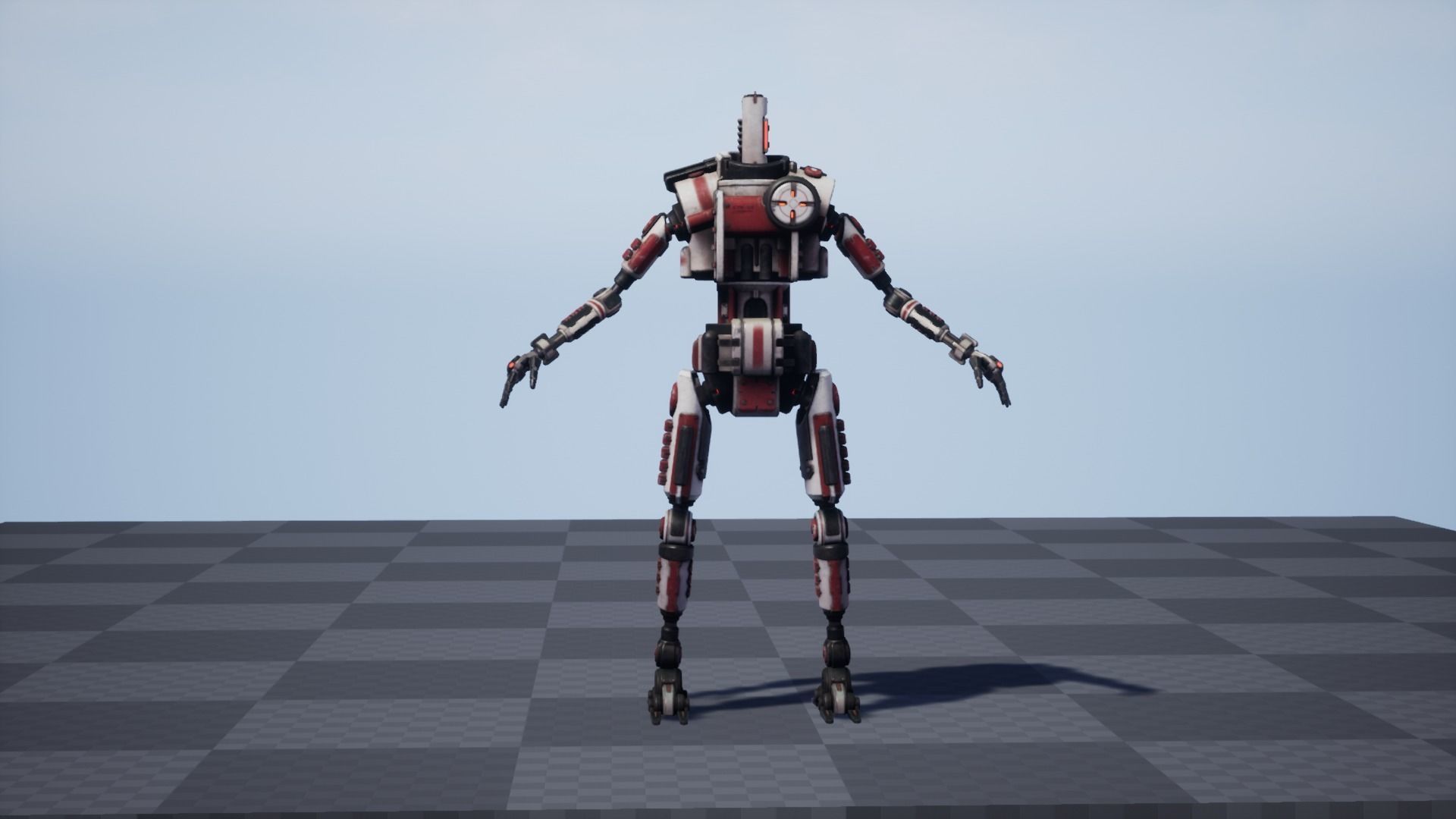 Etasphera01 robot with gun Low-poly 3D model_25