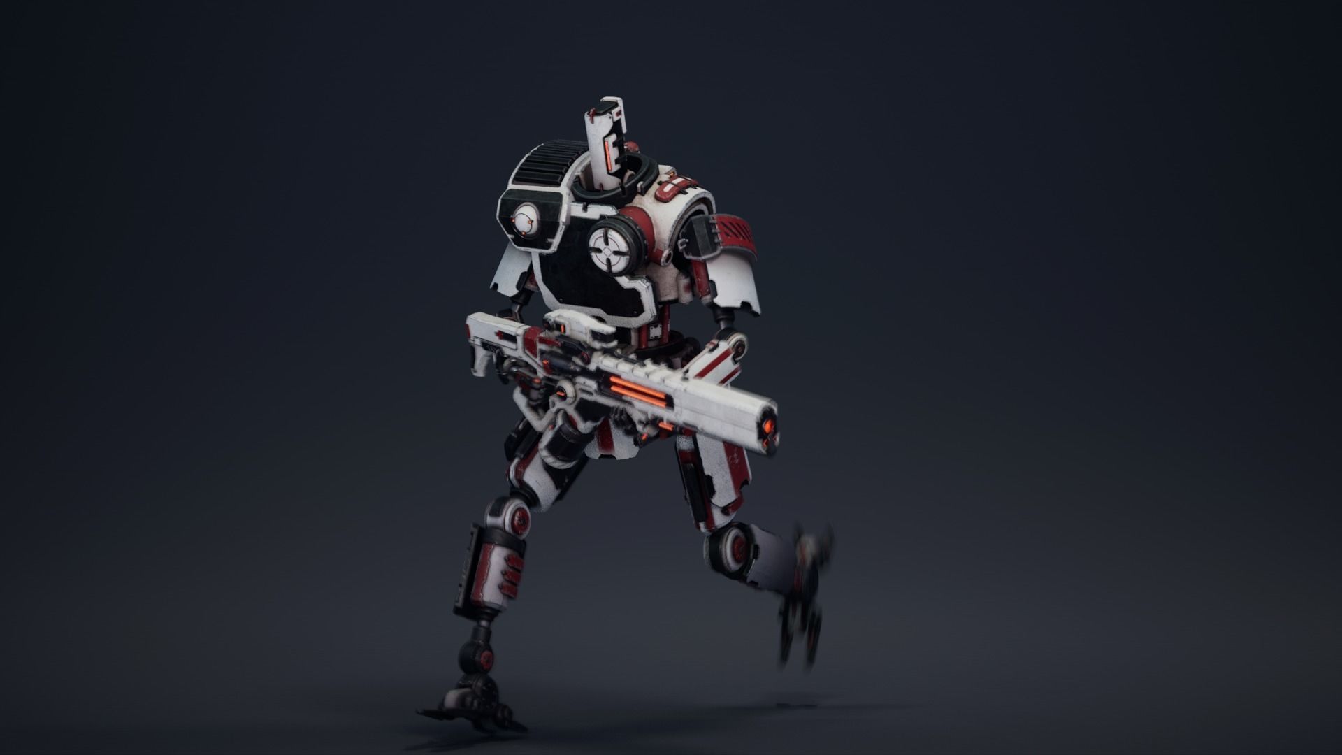 Etasphera01 robot with gun Low-poly 3D model_16