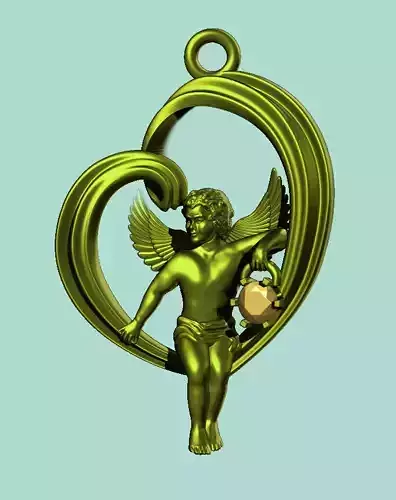 Pendant Angel in the heart