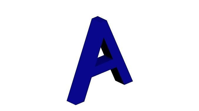 Uwanile Letter A Dimensions 3 cm Tall per 5 mm deep Free 3D print model