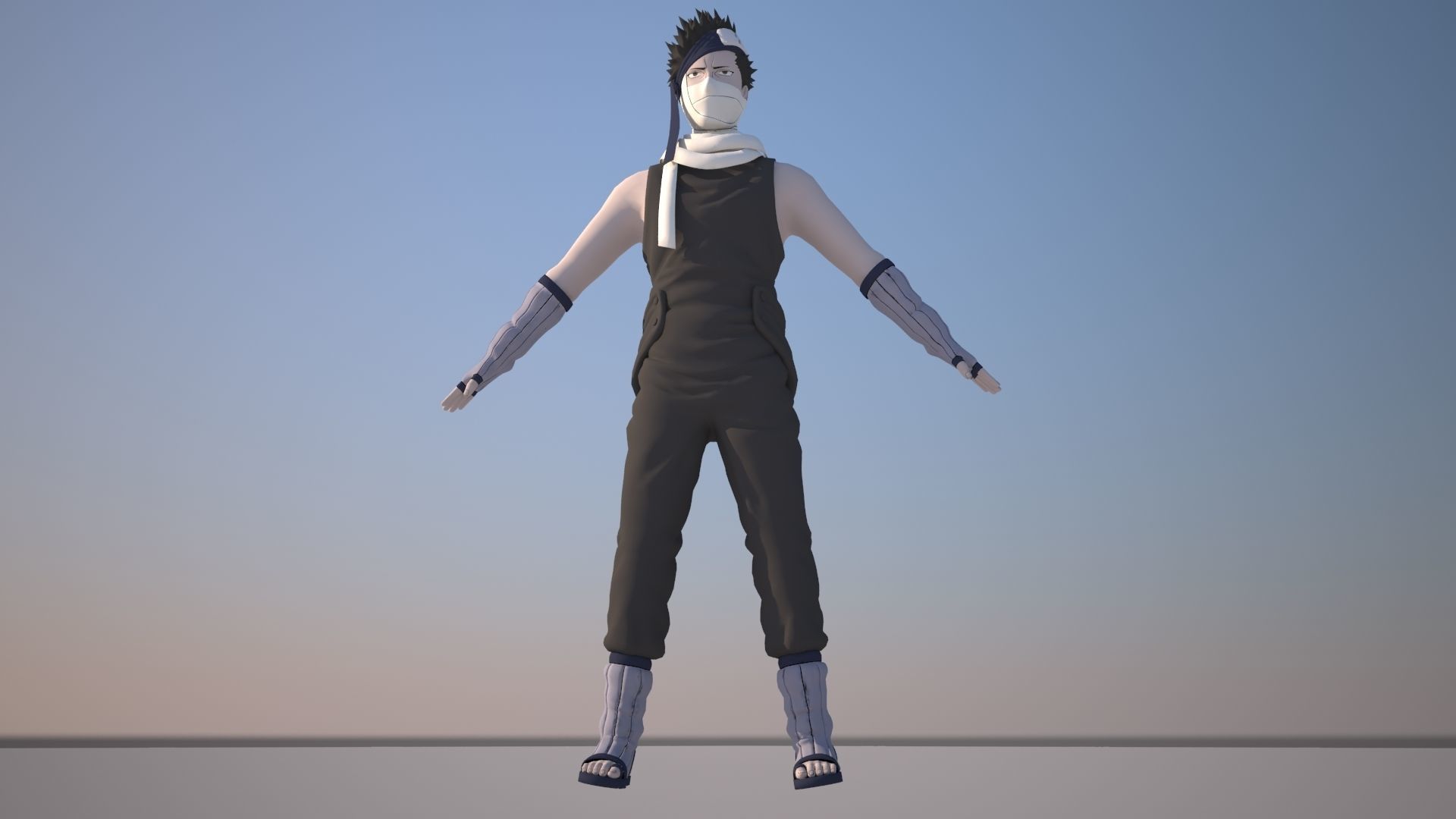 Zabuza Momochi Low-poly 3D model_1