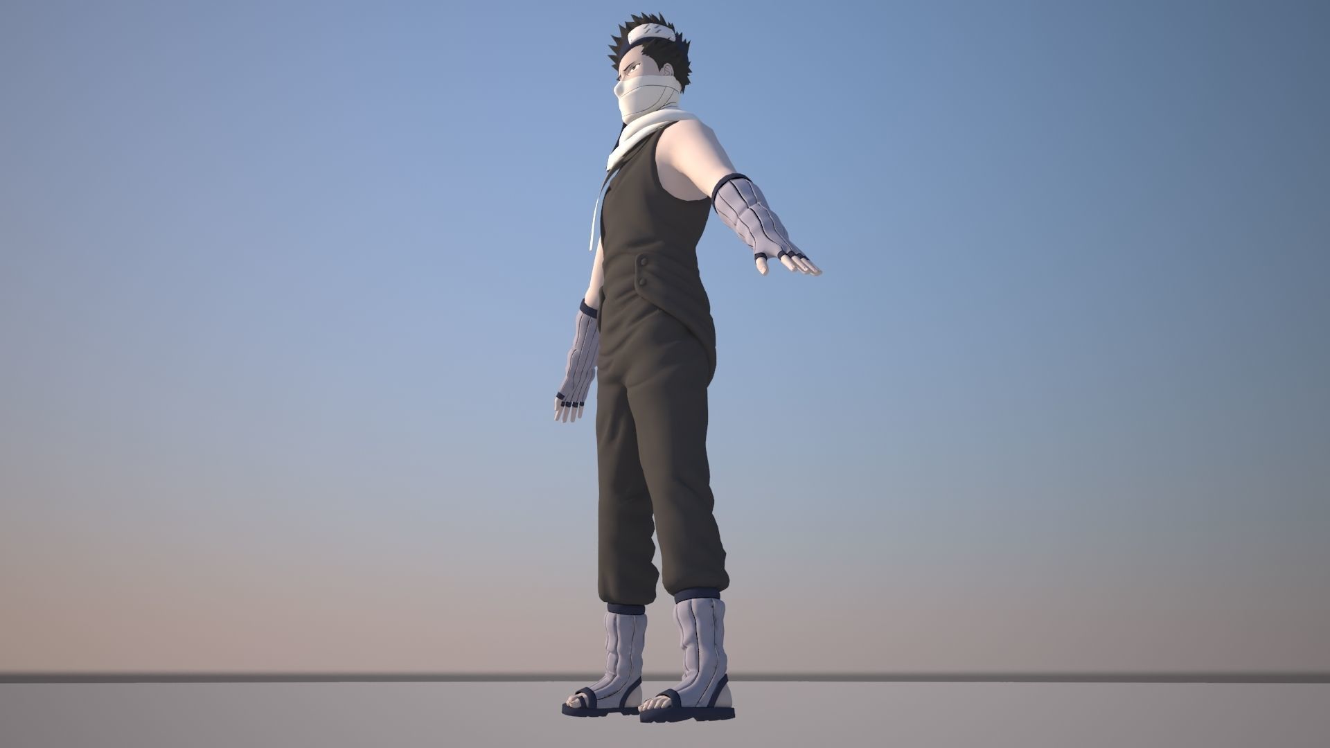 Zabuza Momochi Low-poly 3D model_4