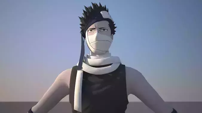  Zabuza Momochi Low-poly 3D model