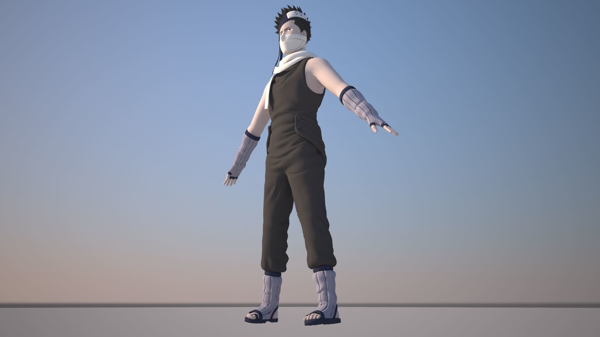 Zabuza Momochi Low-poly 3D model_3