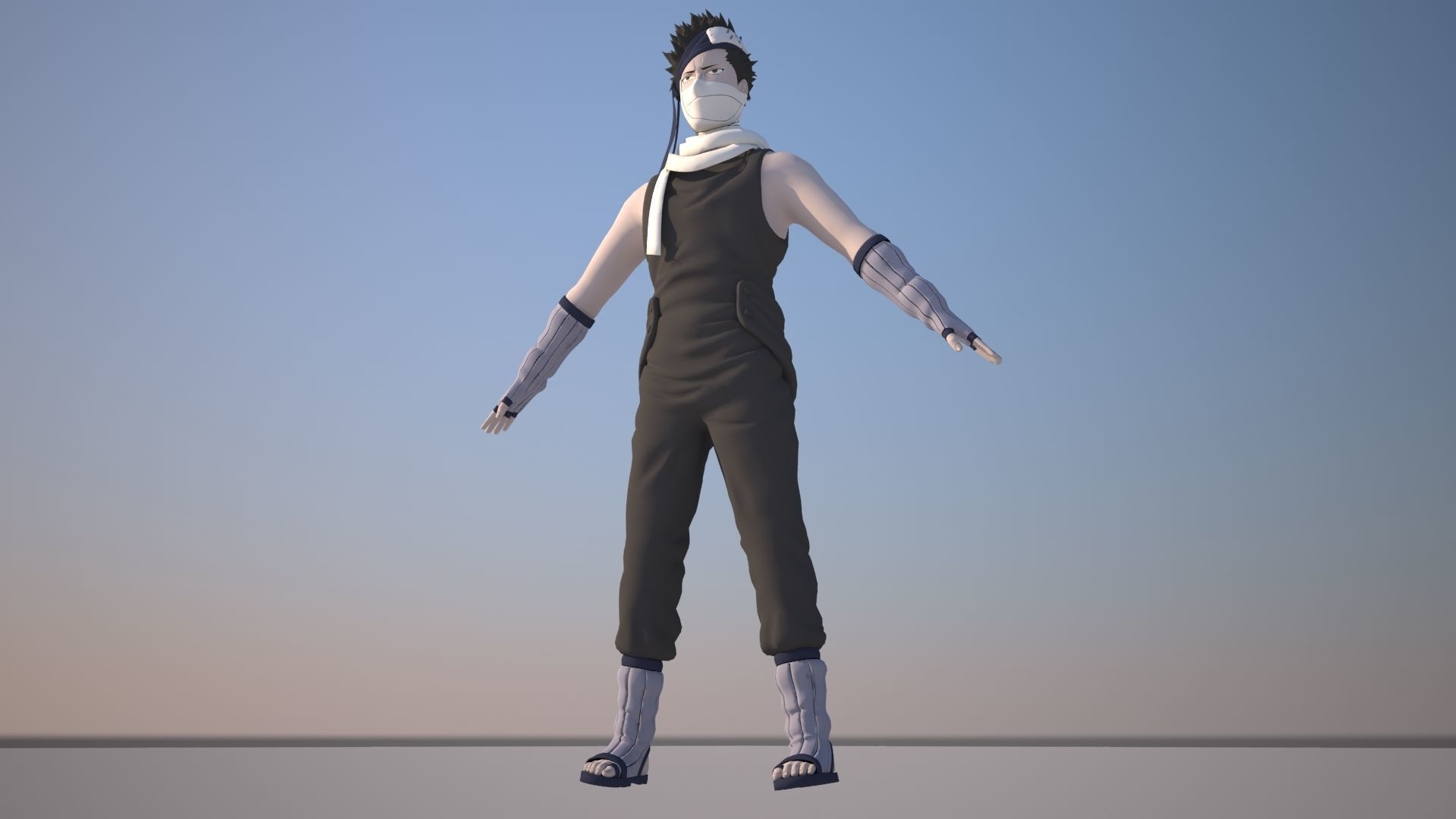 Zabuza Momochi Low-poly 3D model_2