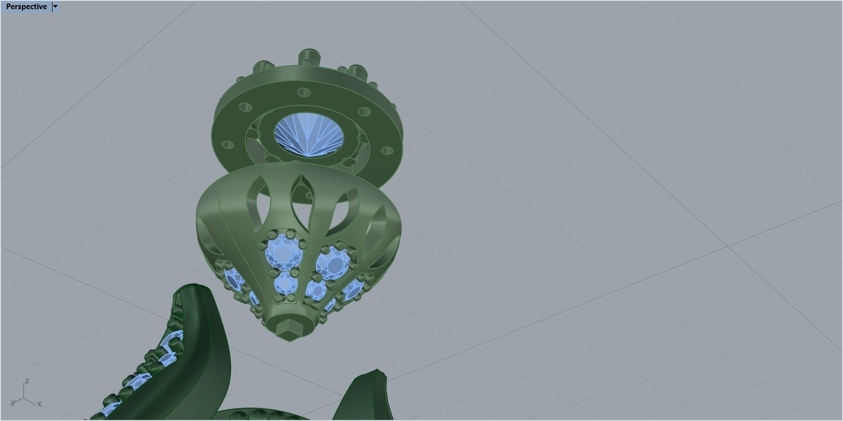 Diamond engagement ring 3D print model_35