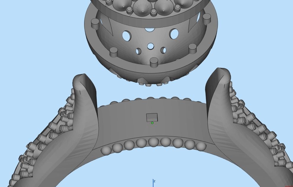 Diamond engagement ring 3D print model_42