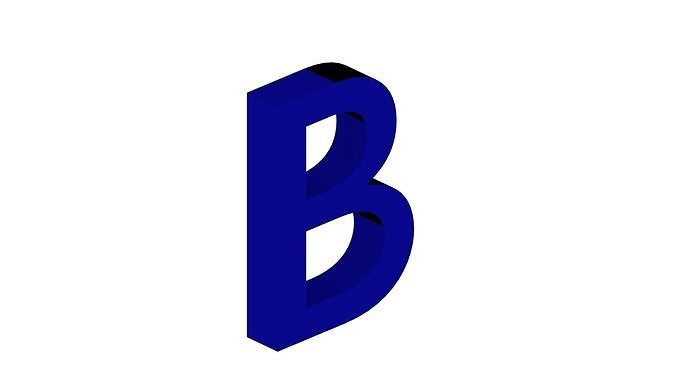 Uwanile Letter B Dimensions 3 cm Tall per 5 mm deep Free 3D print model