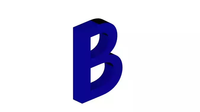 Uwanile Letter B Dimensions 3 cm Tall per 5 mm deep