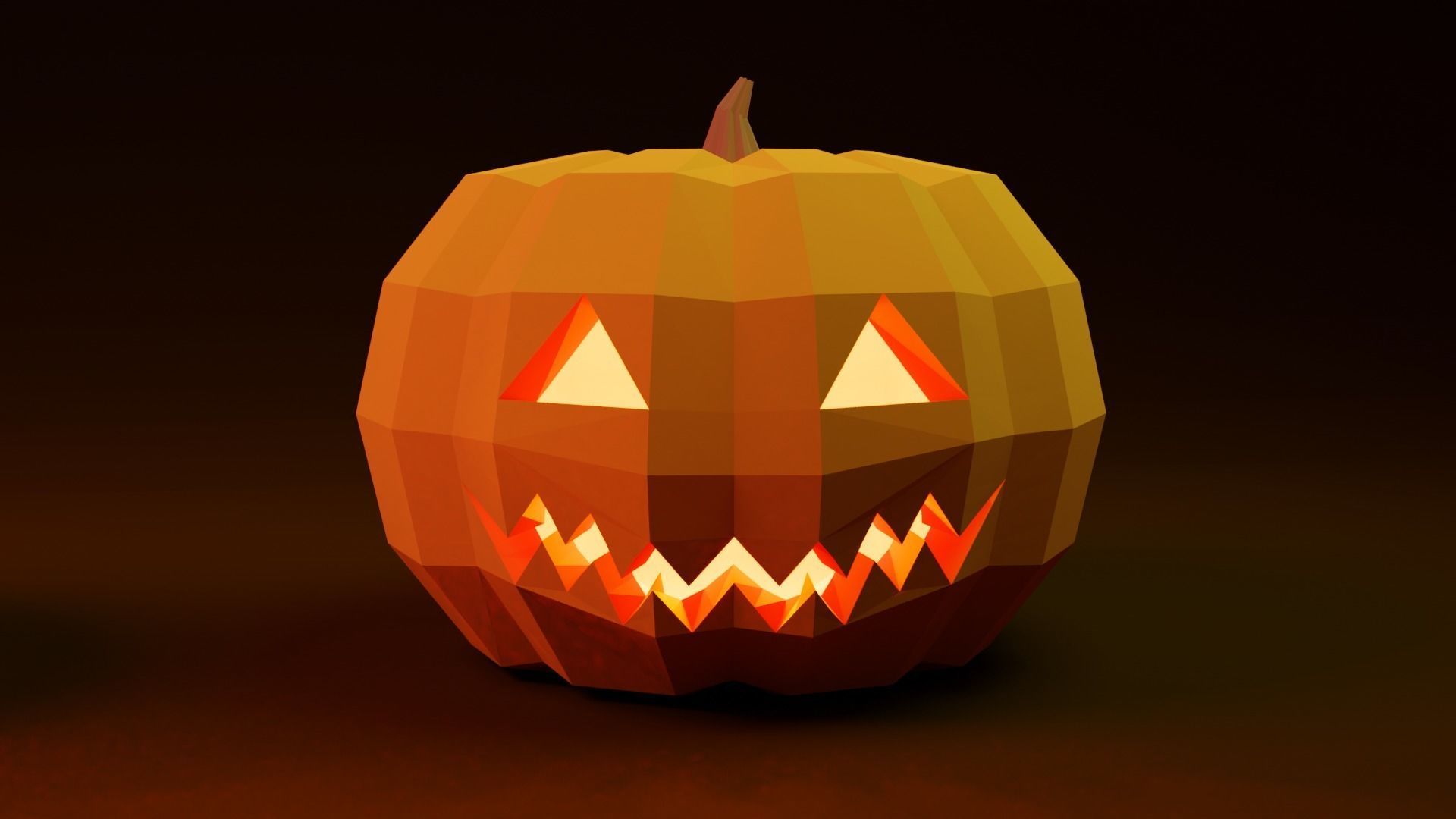 3D model Low Poly Jack-o-Lanterns halloween pumpkins VR / AR / low-poly ...