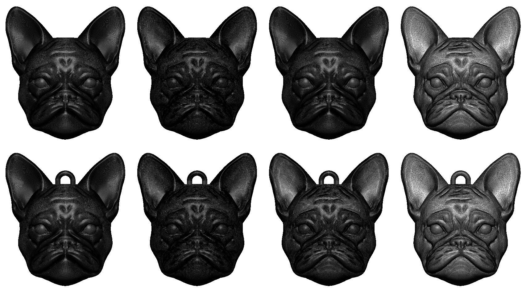Head of French Bulldog for printing 3D print model_1