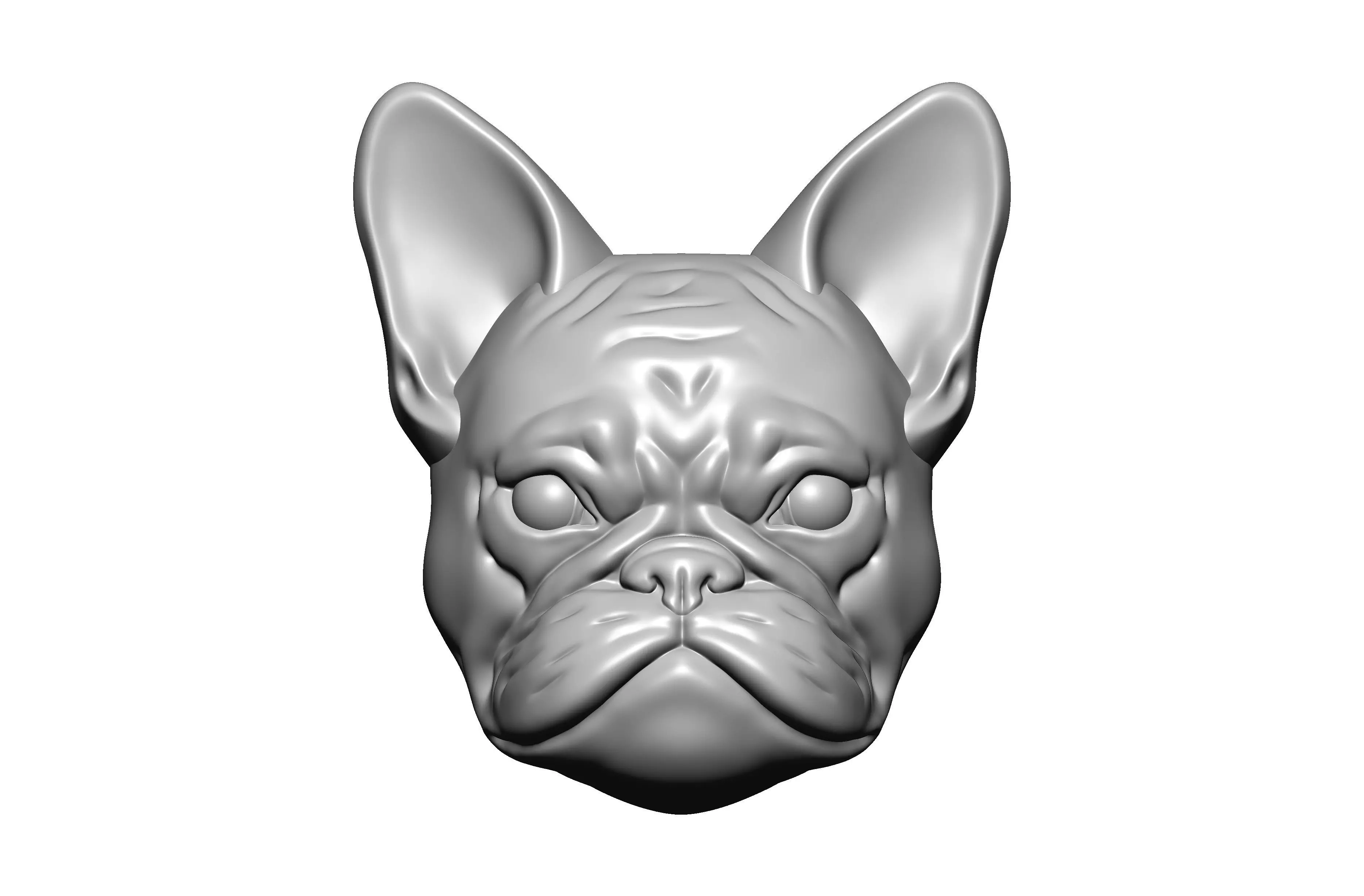Head of French Bulldog for printing 3D print model_0