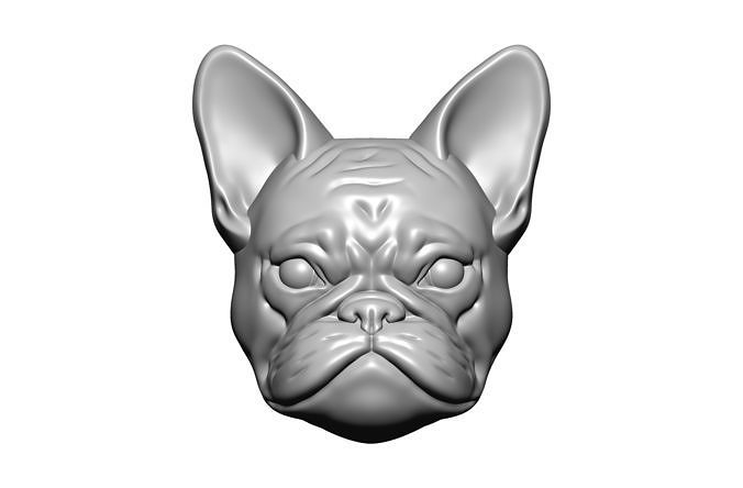 Head of French Bulldog for printing 3D print model