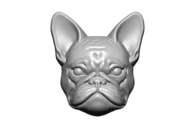 Head of French Bulldog for printing 3D print model