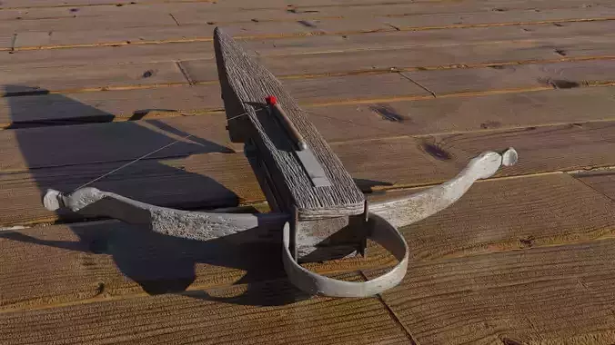 Crossbow with a dart 3D model