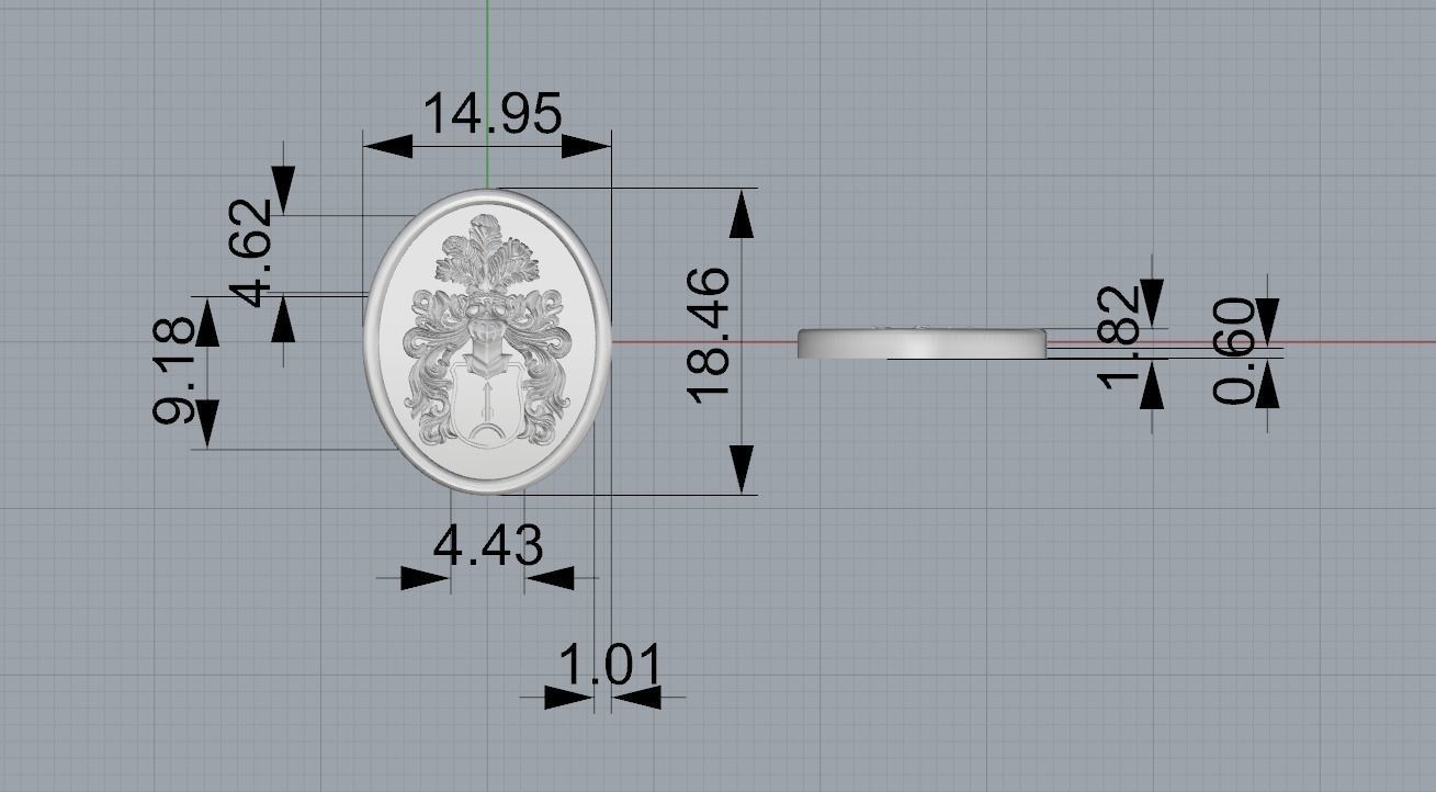 pendants coat of arms 3D print model_1