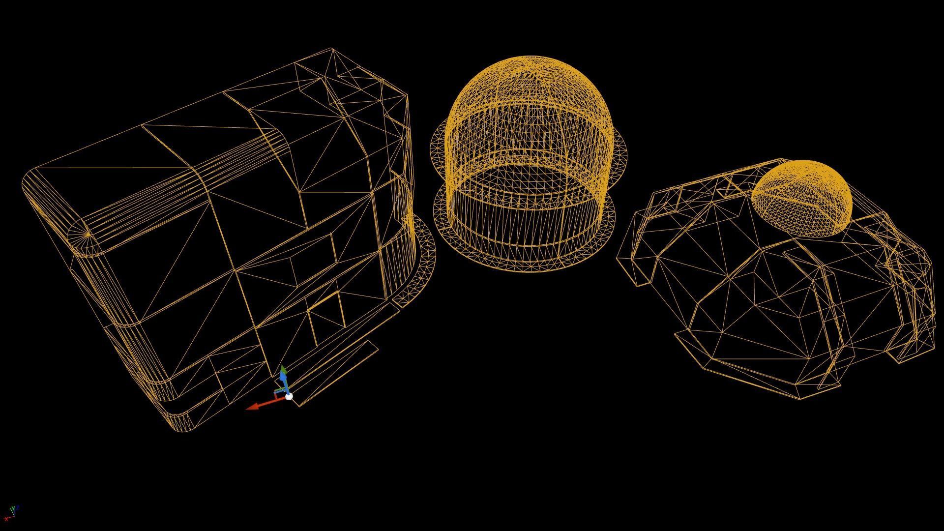 sci fi walls - modular kit Low-poly 3D model_9