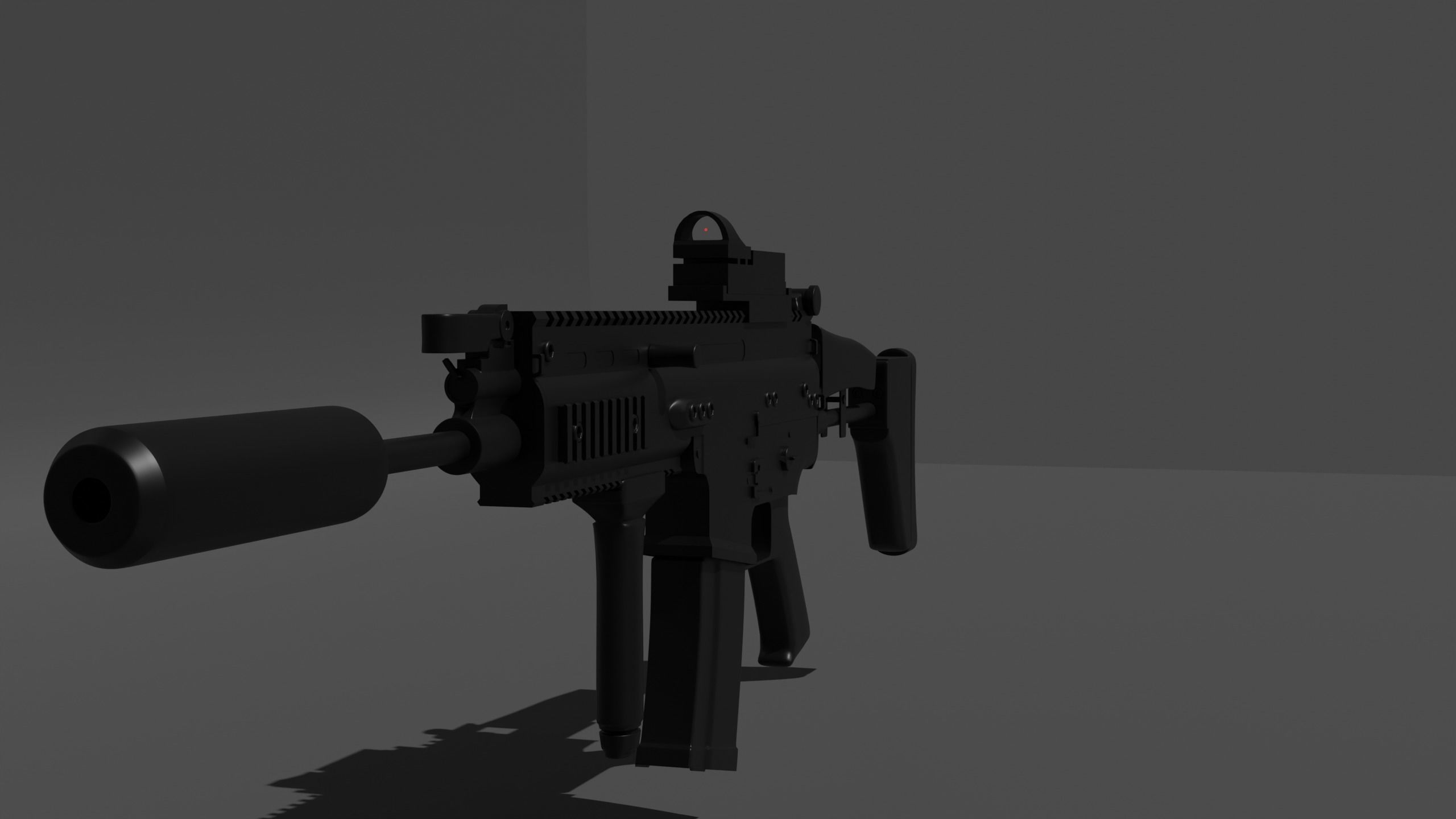 FN SCAR-H Low-poly 3D model_2