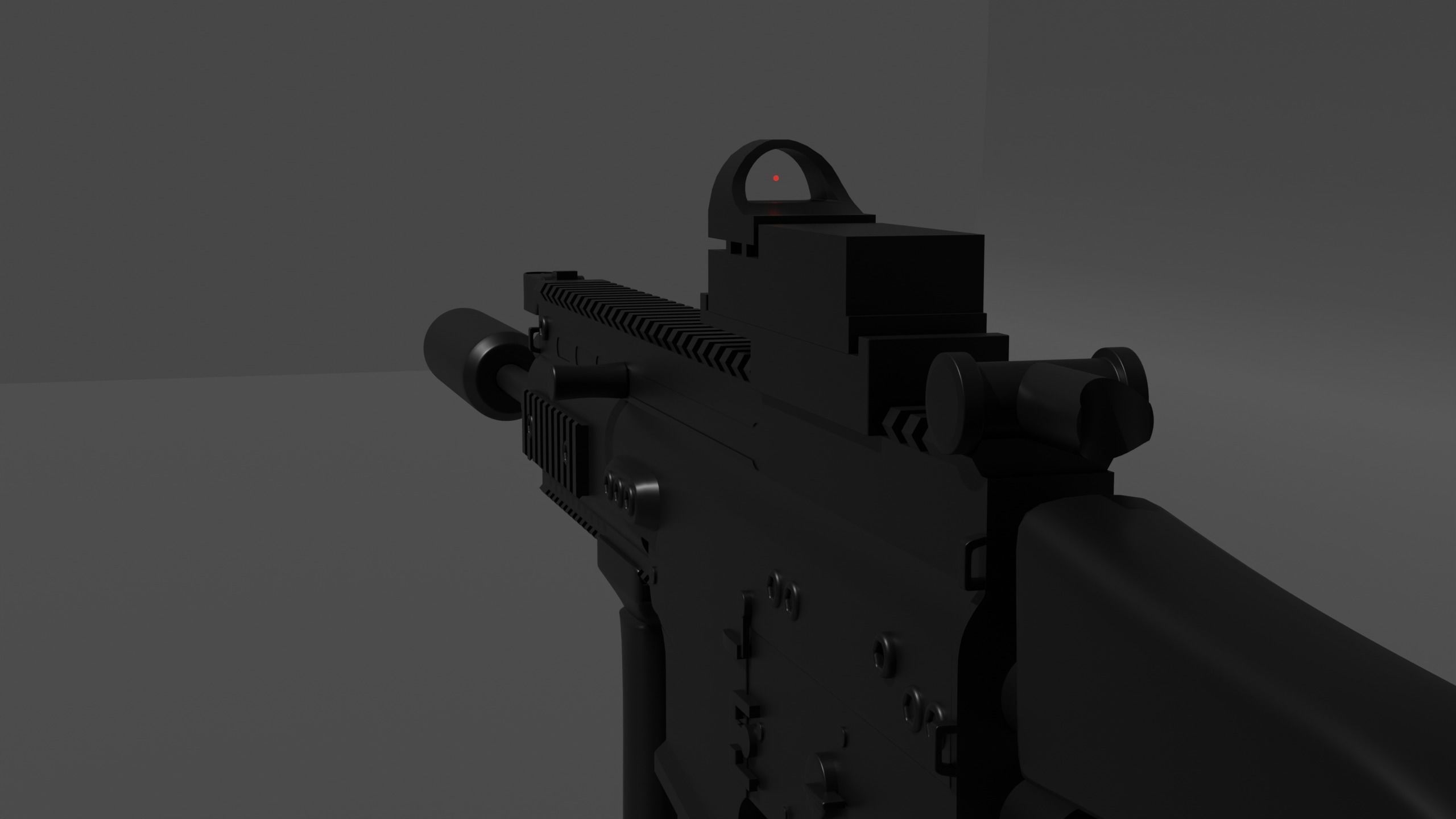 FN SCAR-H Low-poly 3D model_1