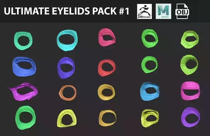 Ultimate EyeLids Model Pack 1 3D model