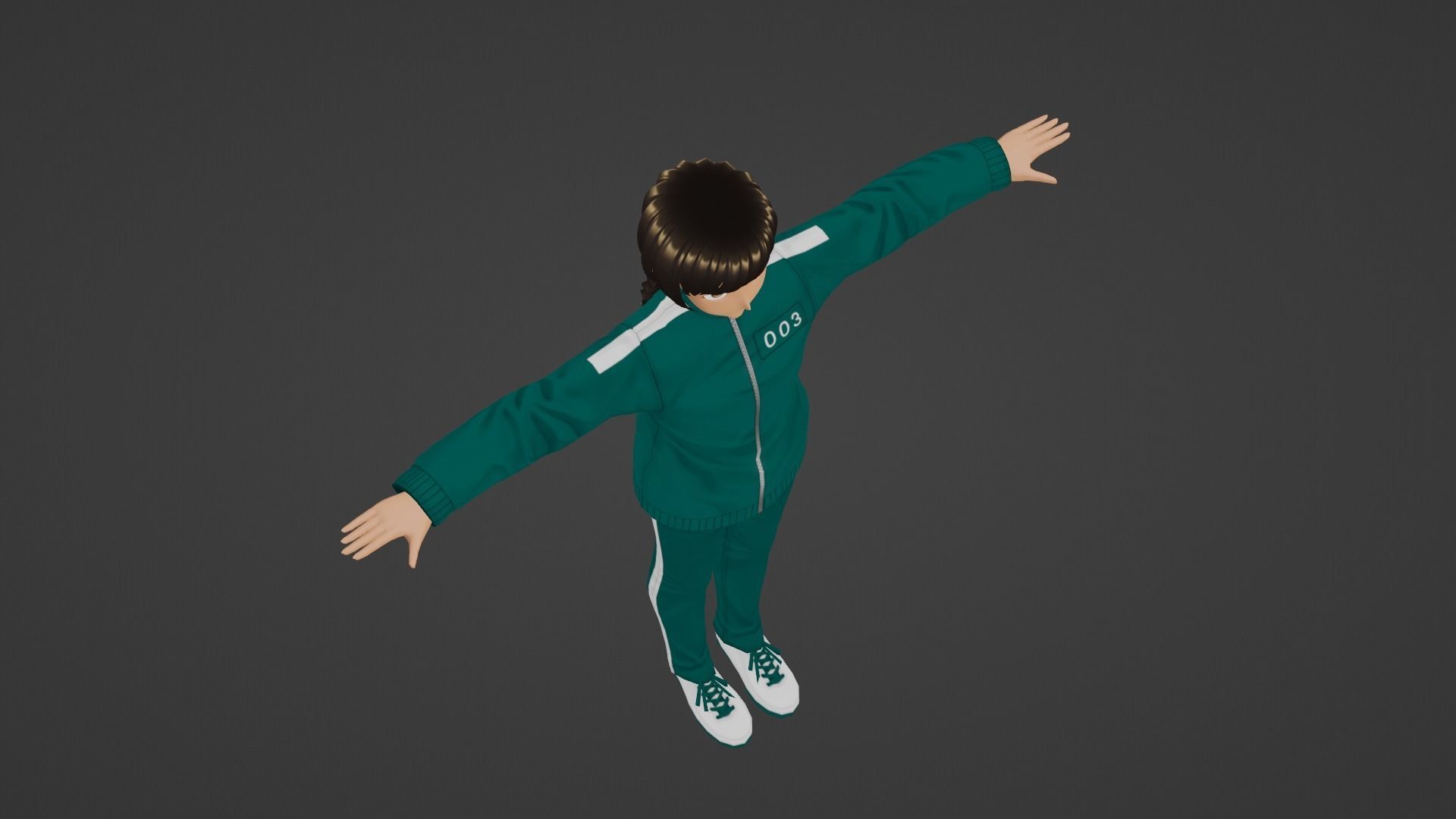 Squid Game - Player Low-poly 3D model_4