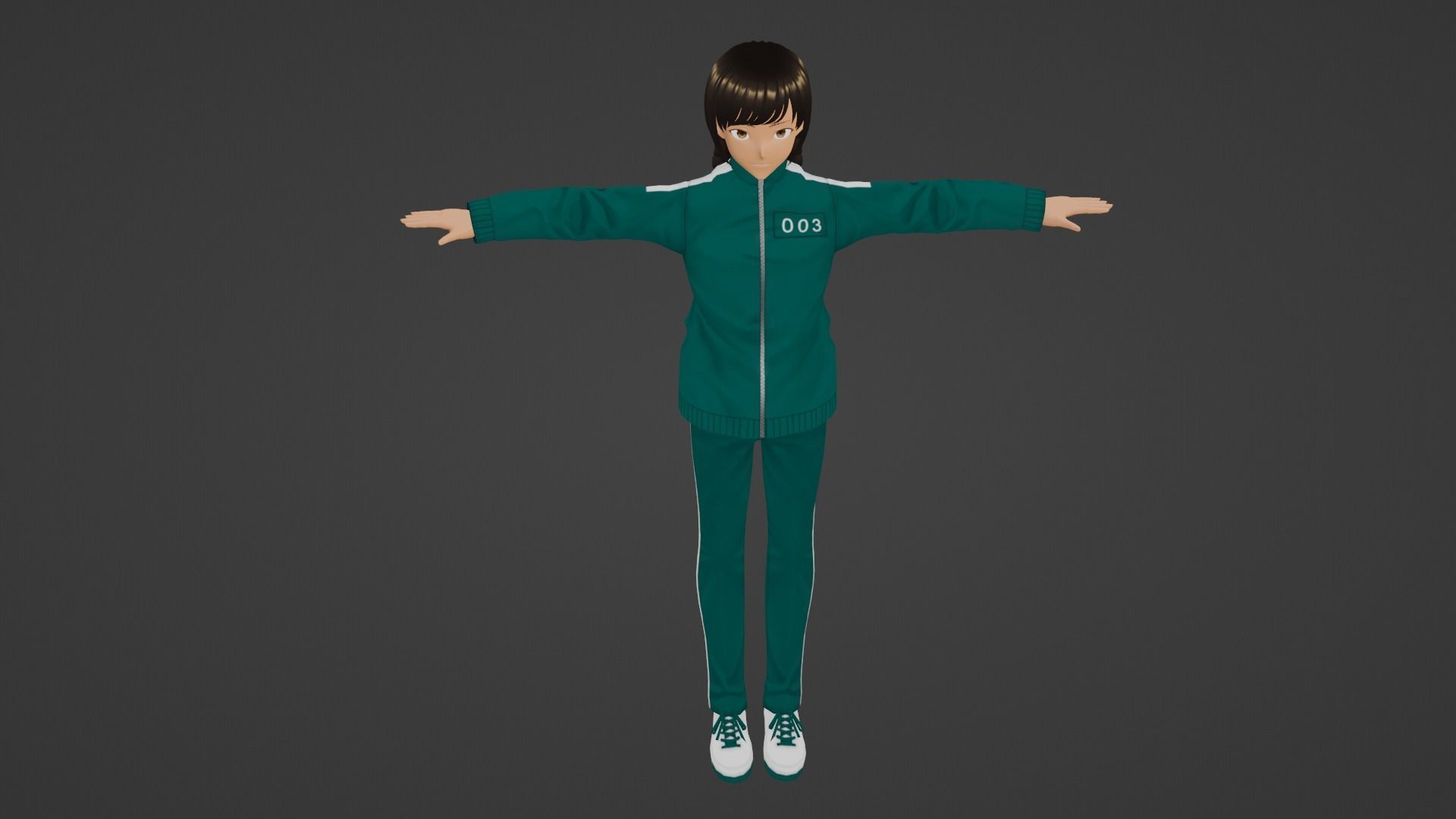 Squid Game - Player Low-poly 3D model_1