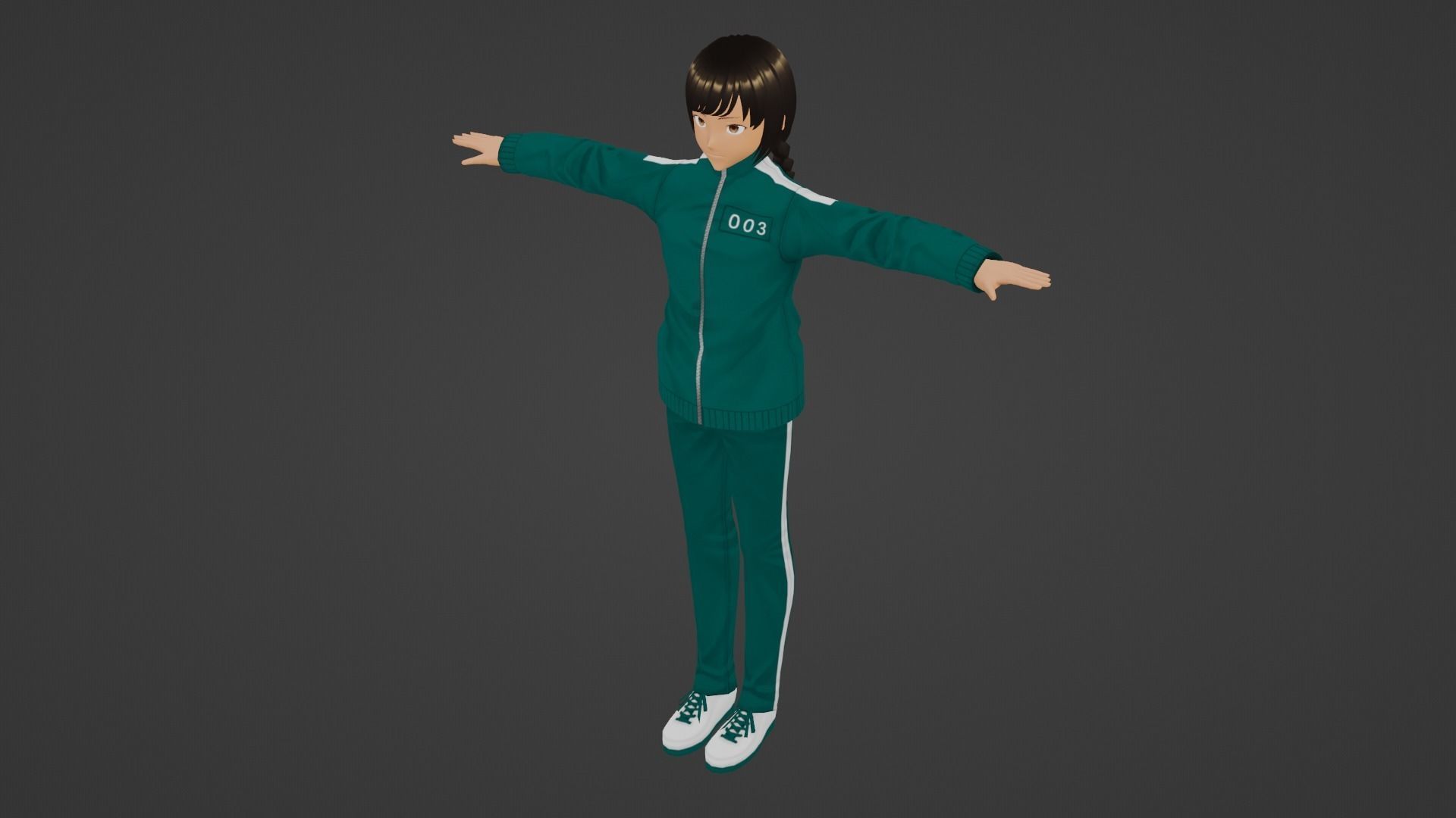 Squid Game - Player Low-poly 3D model_2